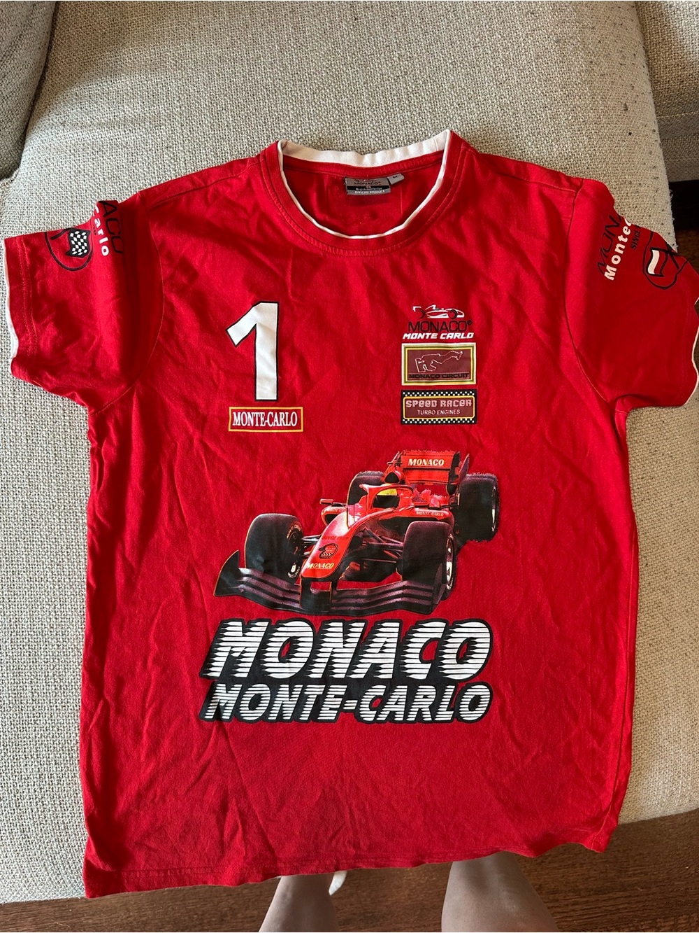 monaco Red Racing Graphic Short Sleeve Tee